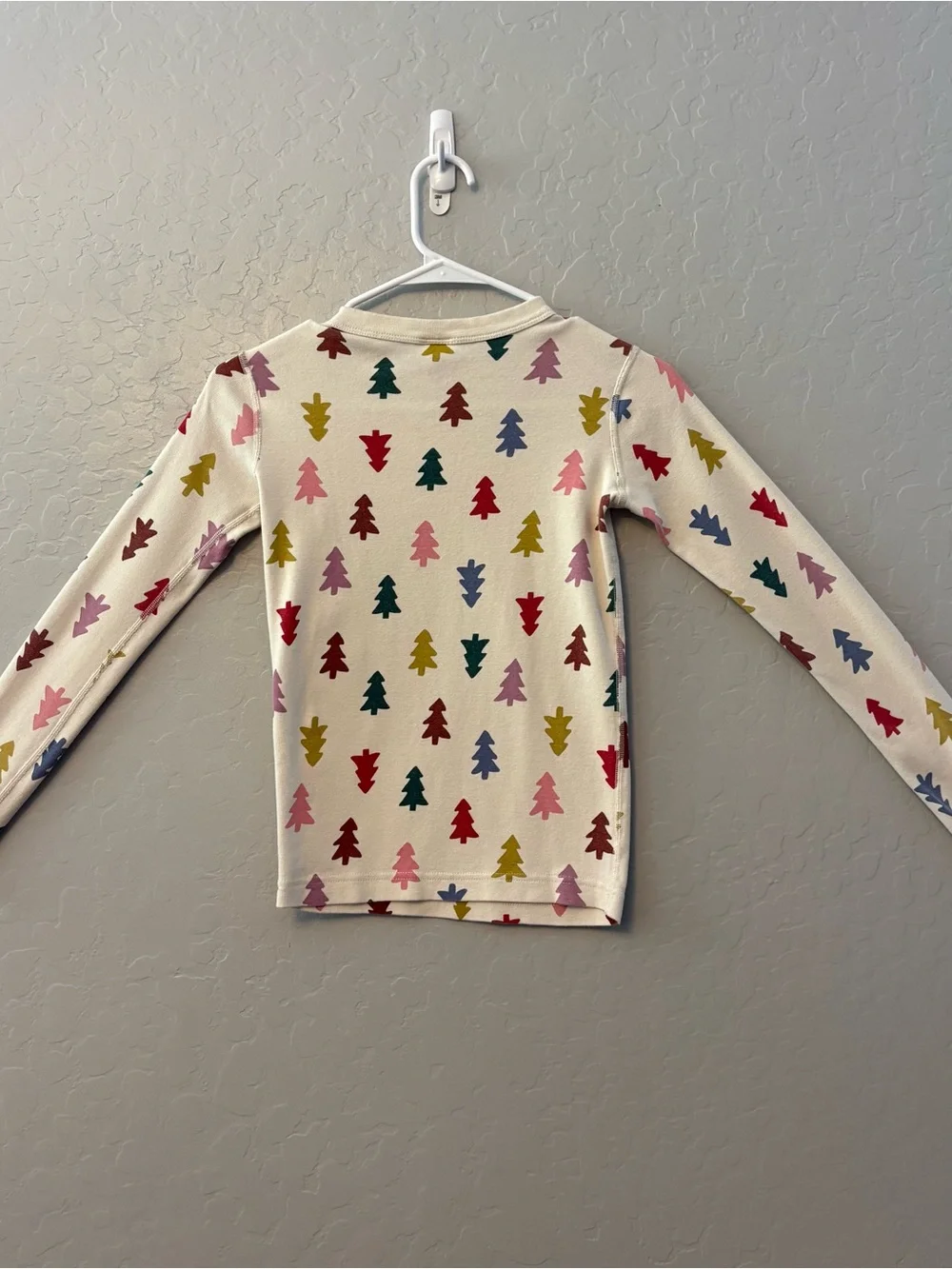 Hanna andersson long John pajama set in multicolor happy little trees 150 CM 12